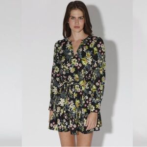 Walter Baker| Leighton Dress | Floral Mini Dress | Black/Multi-Color| Size XS
